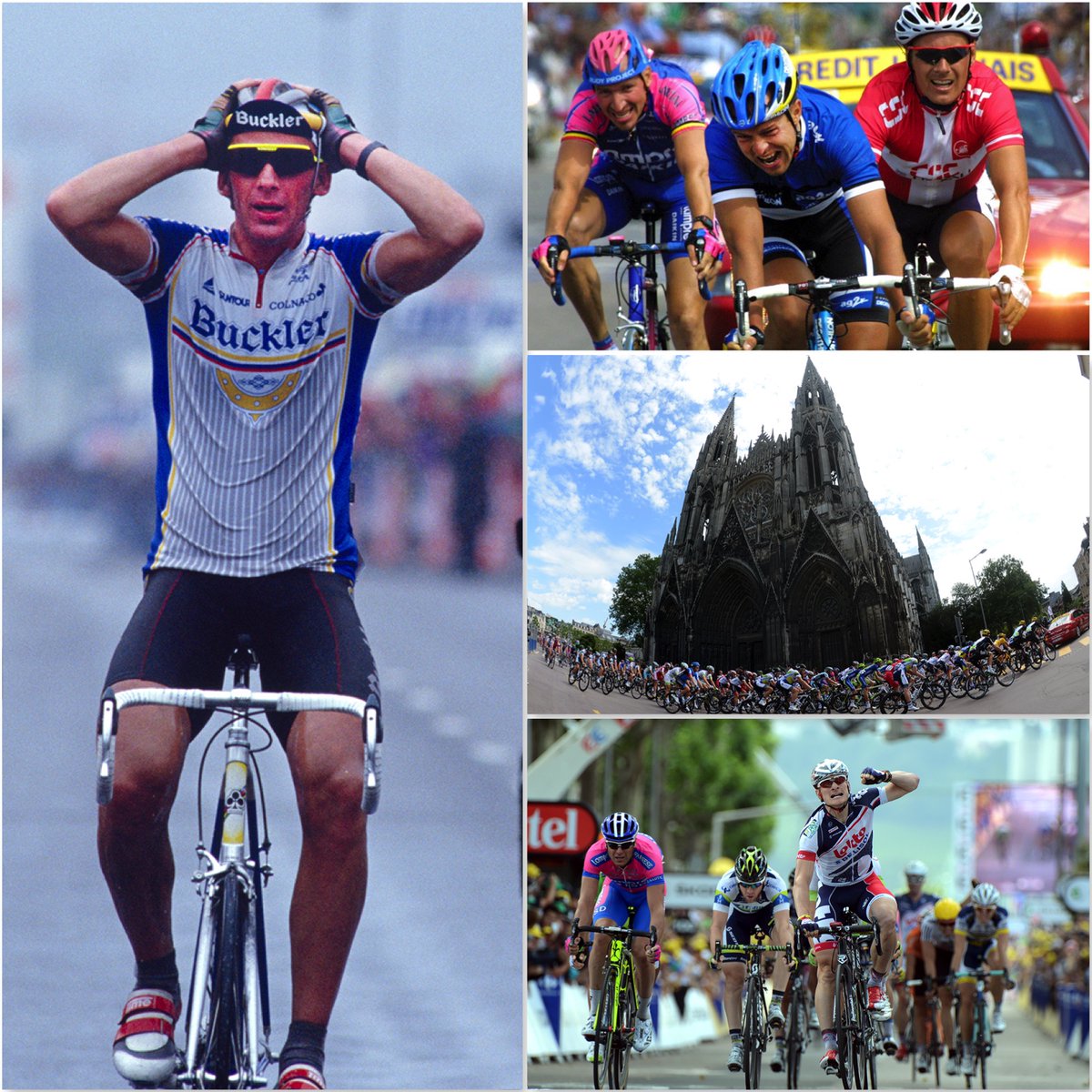 grahamwatson10's tweet image. Rouen and its stunning cathedral awaits Le Tour today with an assortment of previous winners: Gerrit Solleveld won alone in the rain in 1990, Jan Kirsippu won in 2002, Andre Greipel won in 2012...
