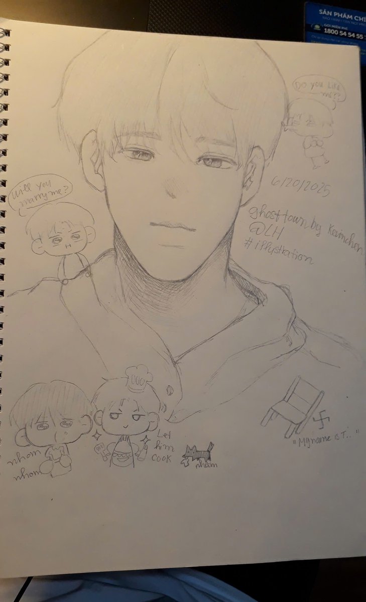 linh_hoangbao's tweet image. I read this book a year ago, but Ghost Town still lingers in my mind even now.
Aww I love this book so much ๐ซถ
#GhostTownByKevinChen #ChenTienHong #QueerLiterature #illustration #Fanart