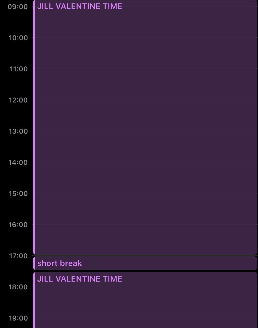 schedule for today ❤️