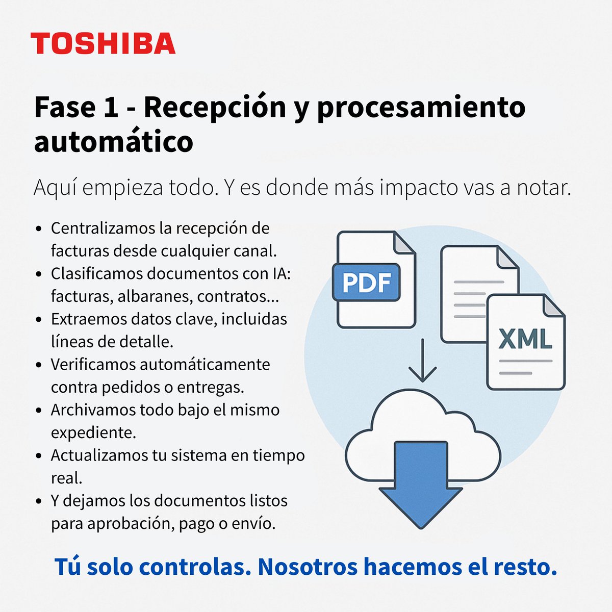 ToshibaTECSpain's tweet photo. 🔄 Automatiza tus facturas con Toshiba y gana tiempo desde el primer día 🕒
💬 Contáctanos y hablamos: https://t.co/LKqBH7B3AL
#Automatización #FacturaciónElectrónica #TransformaciónDigital #Toshiba #ProcesosInteligentes #ERP #IA #ProductividadEmpresarial https://t.co/gYjVAqgEWq