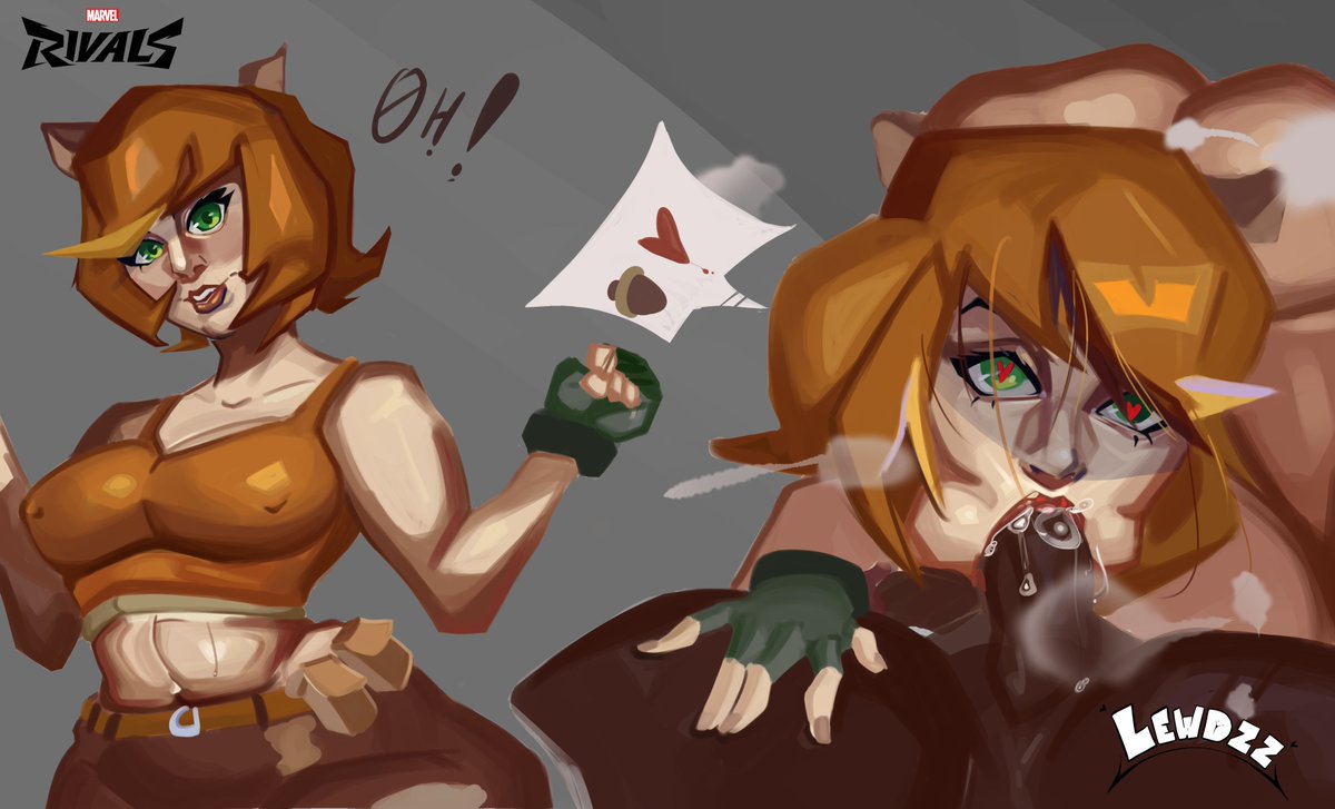 Some Marvel Rivals artwork. This squirrel really likes NUTZ! >v<
