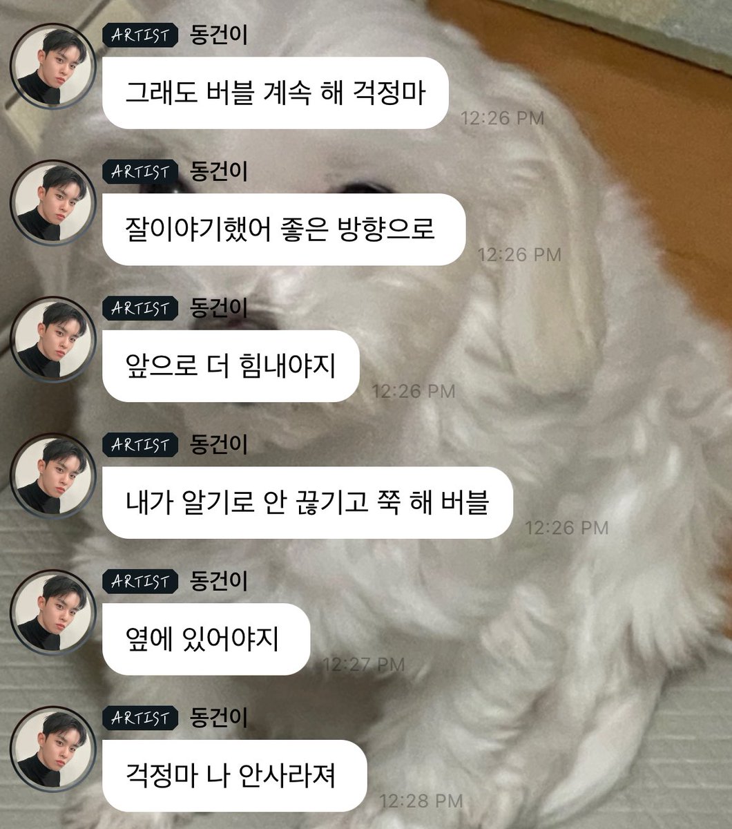 ohmekims's tweet photo. “As far as I know, bubble will keep going”
“I’m going to be next to you” 
“Don’t worry I won’t disappear” 

😭😭😭 https://t.co/rqkj6FghAJ