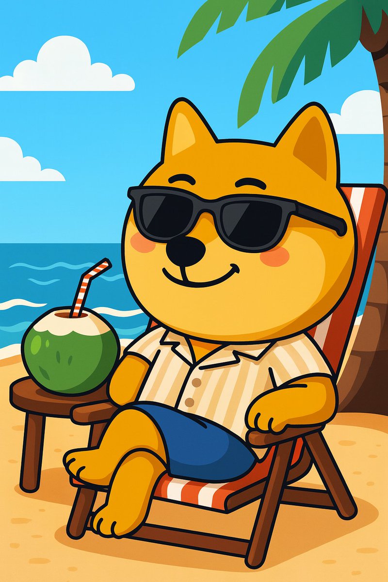 Line_Chat_Doge's tweet photo. $LINEDOGE livin’ that passive income life…
Chillin’ on the beach while the charts go up. Sippin’ coconut, stylin’ in shades — this is meme coin luxury https://t.co/IxbqGDzkIu