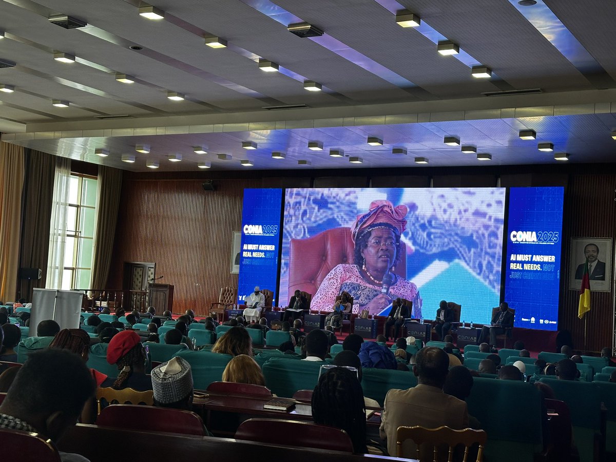 LibomMinette's tweet image. The opening ceremony of #CONIA2025 marked a major milestone for Cameroon, as the country officially unveiled the key pillars of its National Artificial Intelligence Strategy — a bold vision for inclusive, ethical, and sovereign AI.