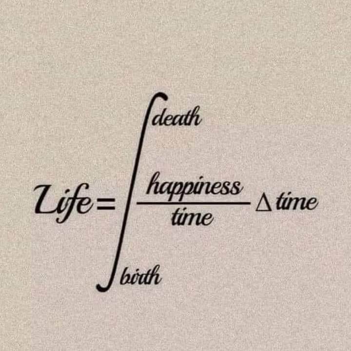 The Equation of Life 🧮

We are all just integrals of happiness over time.
A beautiful reminder that life is less about the variables—and more about the area under the curve. ✨
#Philosophy #MathOfLife #Happiness #Meaning #LifeLessons #Mindset