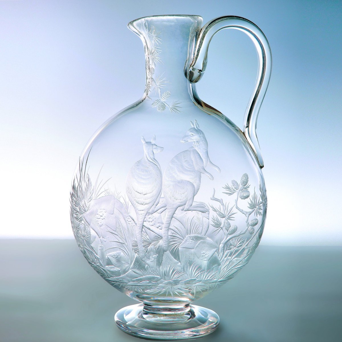 AUSNIAN's tweet image. Wine carafe, designed and made by Frank Piggott Webb, Sydney, New South Wales, Australia, c. 1900