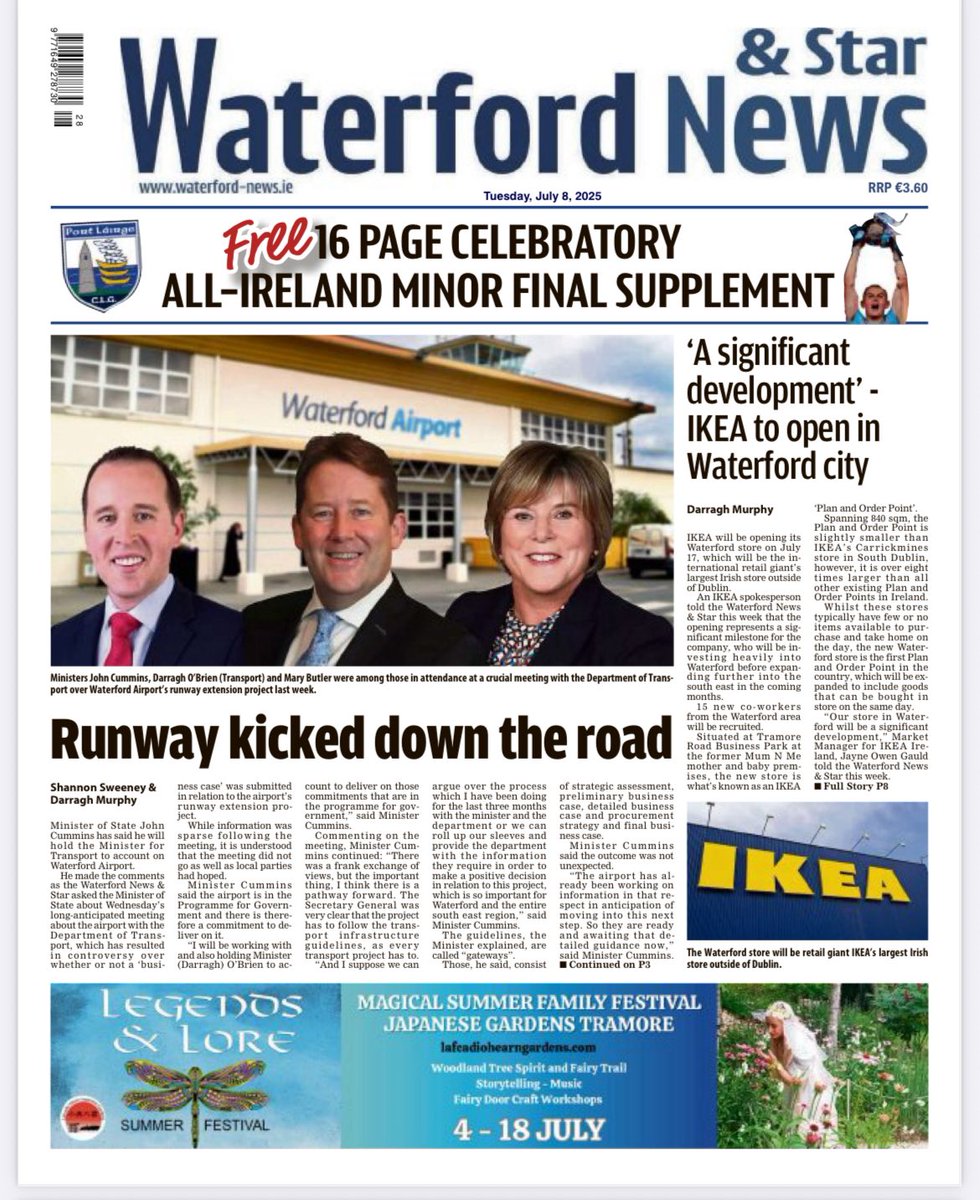 This week's Waterford News &amp; Star is in shops now and to buy online at waterford-news.ie
