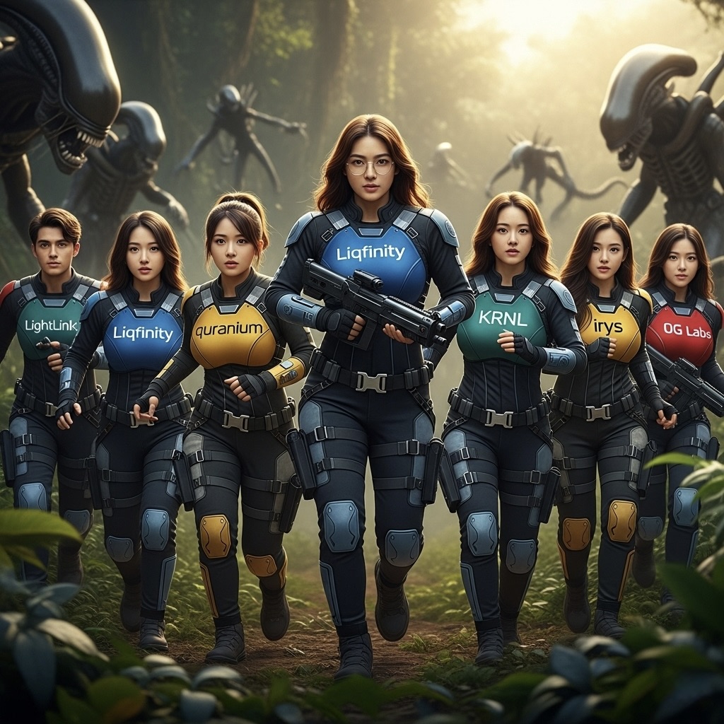 Forget L1 wars. The next battleground is modular infra. 6 killers are arming up for TGE: <a href="/0G_labs/">0G Labs (Ø,G) - AI L1</a> (DA monster), <a href="/irys_xyz/">Irys (✧ᴗ✧)</a> (zk-data God), <a href="/quranium_org/">Quranium</a> (ZKML x DePIN brain), <a href="/KRNL_xyz/">KRNL Labs</a> (MEV slayer), <a href="/liqfinity/">Liqfinity | DeFAI | Powered by AI Agent: Quant</a> (cross-chain sniper), <a href="/LightLinkChain/">LightLink ⛓️</a> (UX king). Let’s dive 🧵