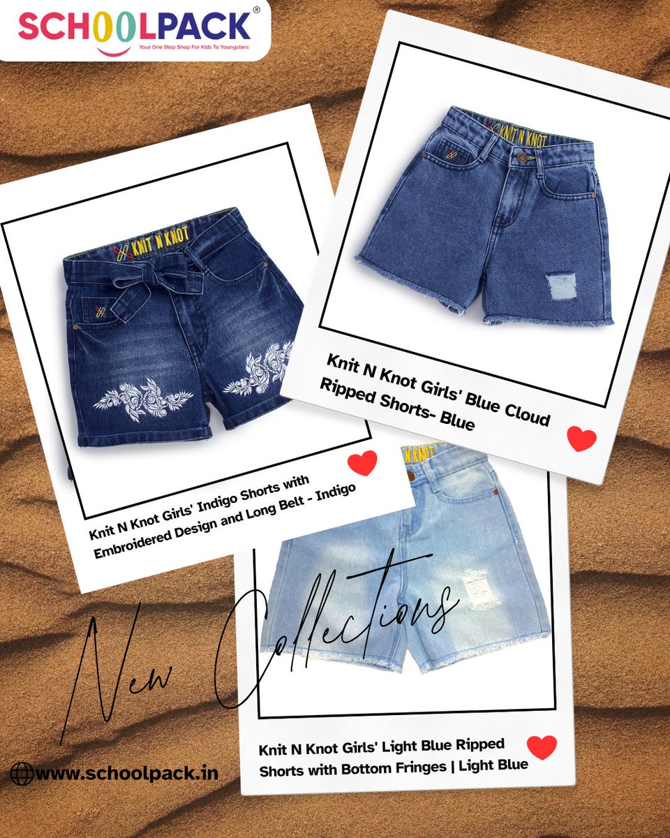 Schoolpack01's tweet image. ✨ New Season, New Style!
👖 Perfect for play, parties, and everything in between.
🛒 Shop now at schoolpack.in
❤️ Because style starts young!
#NewCollection #Schoolpack #KidsFashion #GirlsShorts #TrendyKidsWear #KnitNKnot #DenimVibes #IndigoStyle #SummerLooks #ShopNow