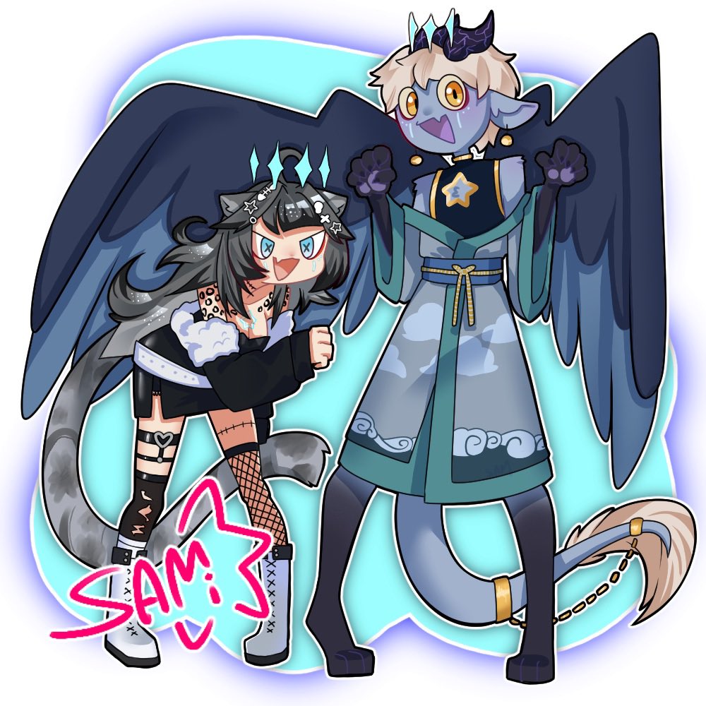 divineb0nes's tweet photo. @Zajori_Vtuber Hi zajori! I’m faun, a voidly dragon vtuber that plays dnd, does art, and plays horror games sometimes! https://t.co/wTYSLBLZ1x