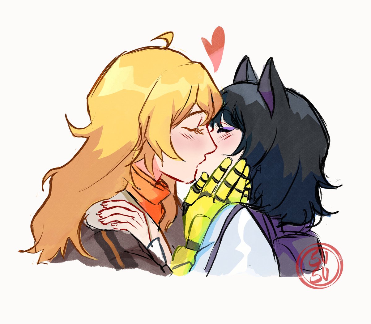 SusukimmArt's tweet photo. Kiss kiss 🖤💛 #RWBYfanart #RWBY #bumbleby https://t.co/Gg3ZuqAodO