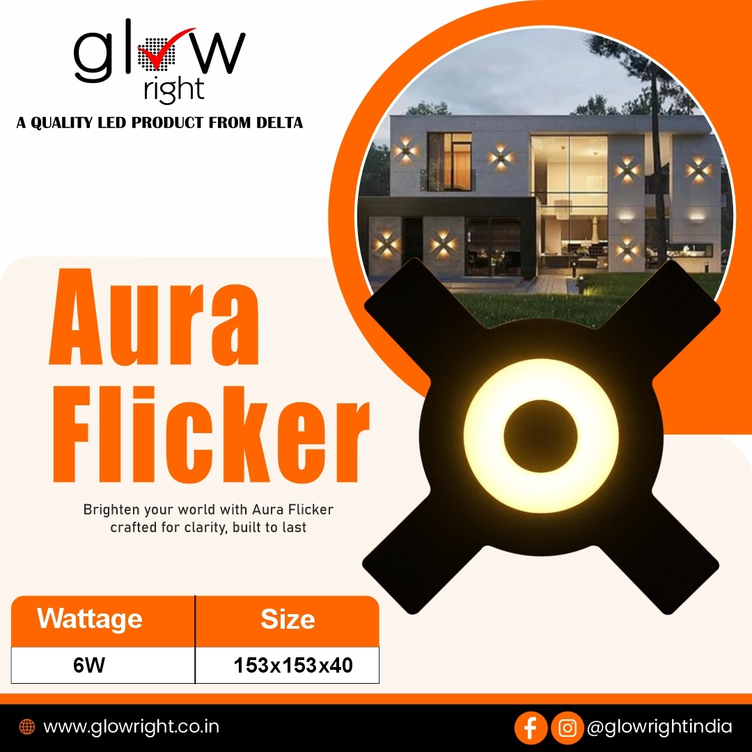 GlowrightIndia's tweet photo. "Aura Flicker”
Brighten your world with Aura Flicker - Crafted for clarity, built to last.
#glowright #glowindia #auraflicker #light #outdoor #design #perfectlighting https://t.co/tr2R4KgzzU