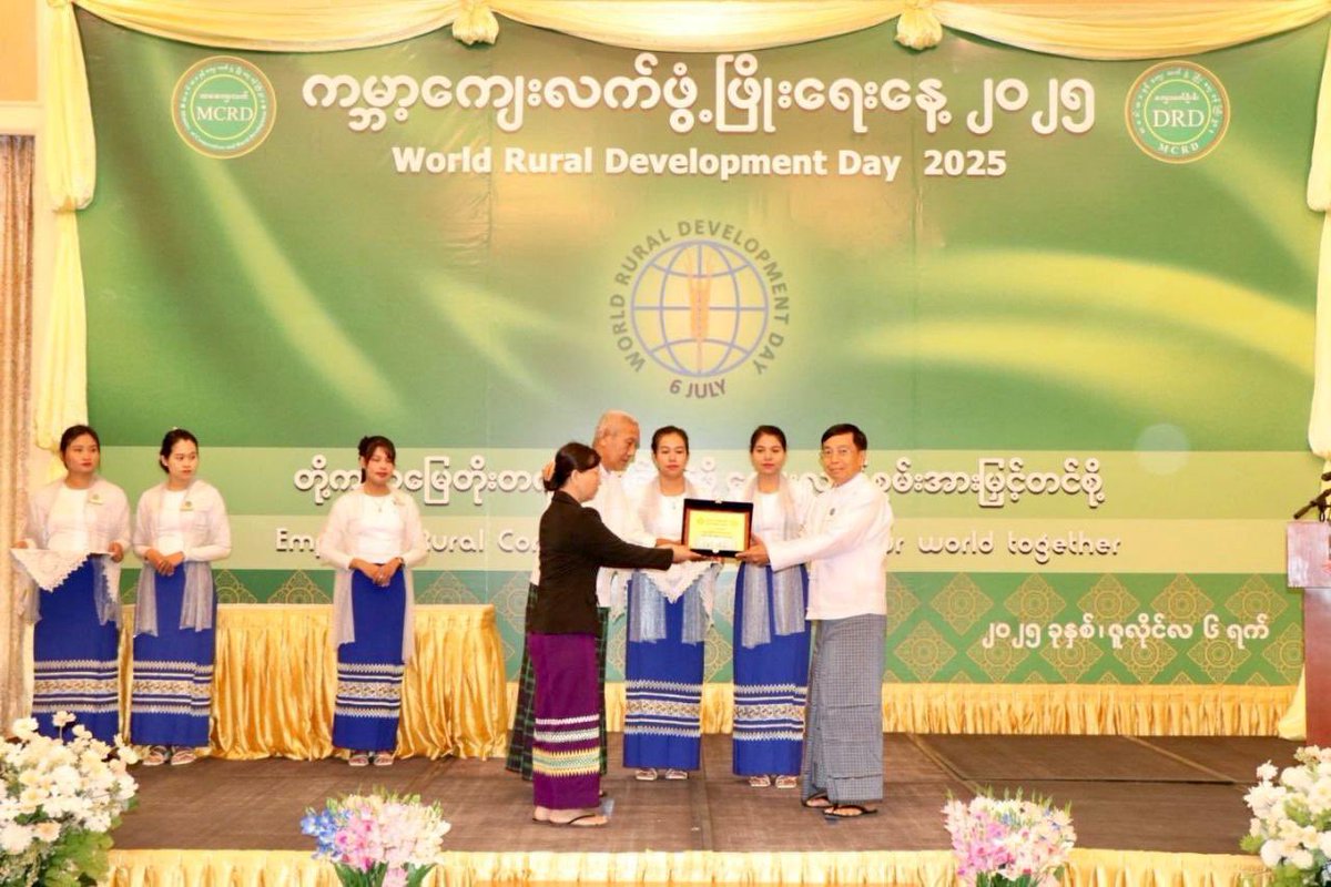 Myanmar celebrated #WorldRuralDevelopmentDay 2025 in Nay Pyi Taw with a vibrant ceremony featuring keynote speeches, a video message from the DG CIRDAP, awards, a photo gallery, and more! A strong show of commitment to inclusive &amp; sustainable rural transformation with CIRDAP. 🤝