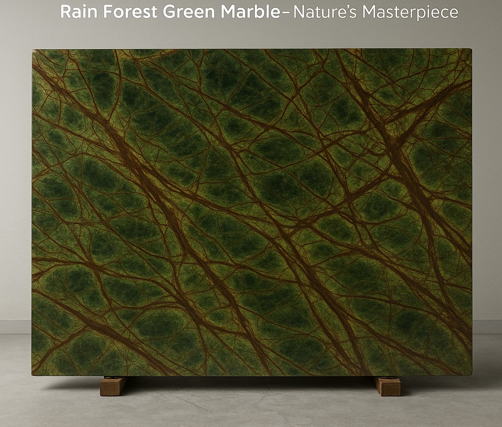 Elevate your architectural projects with the stunning Rain Forest Green Marble by Regatta Universal Exports! It boasts a unique blend of rich green tones and intricate veining, perfect for creating striking interiors and exteriors. Get a price quote - regattaexports.com/product/rain-f…