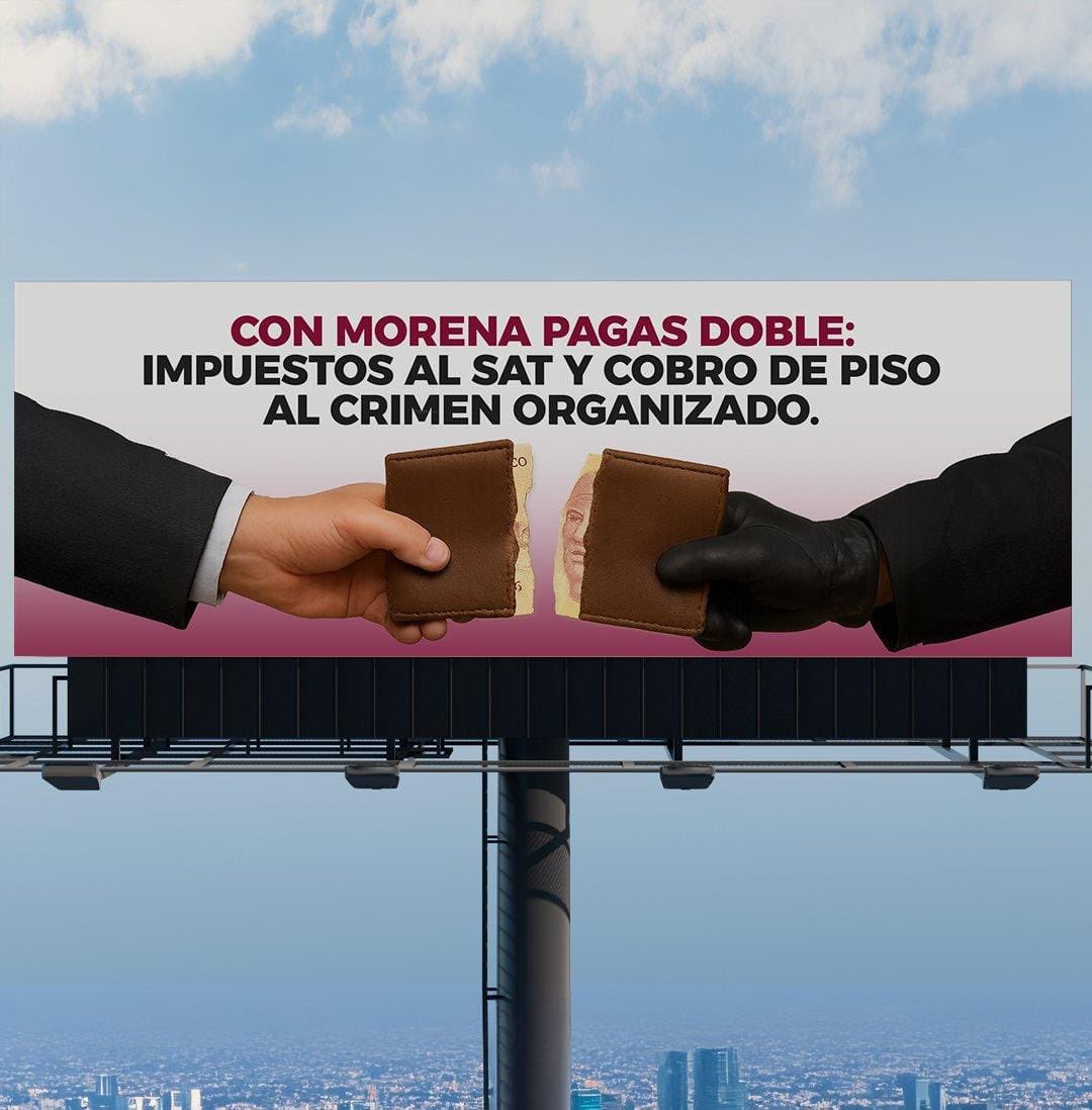 Con <a href="/PartidoMorenaMx/">Morena</a> pagas doble: al SAT y al crimen.

🟥 Pagas por seguridad, pero te cobran piso.
🟥 Pagas impuestos, pero no hay medicinas.

Y ellos, felices robando tu dinero.