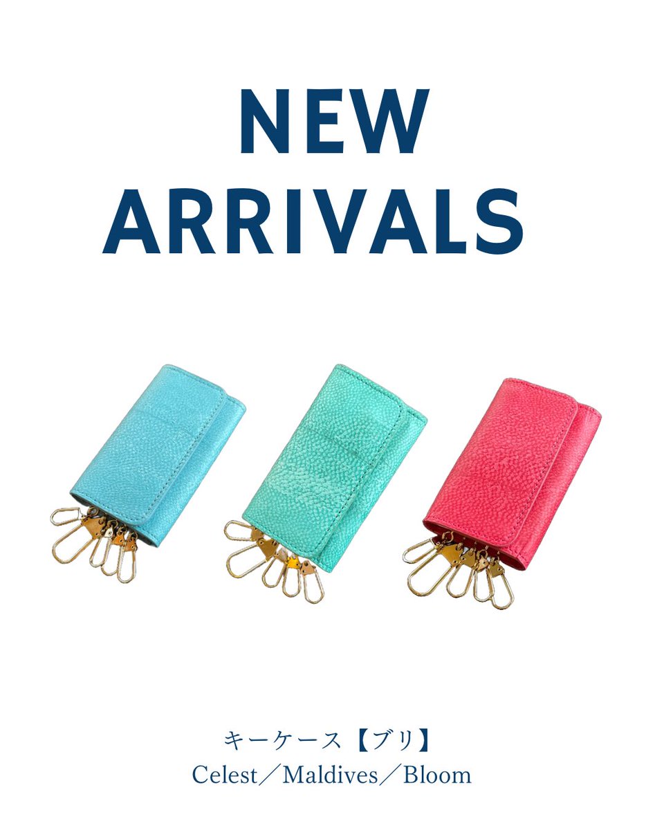 OceanLeatherJP's tweet photo. キーケース New カラー
本日より公式オンラインショップにて
発売しました!🧜♀️🪸
#フィッシュレザー #オーシャンレザー #fishleather #oceanleather #キーケース https://t.co/B9pHOR8Wii