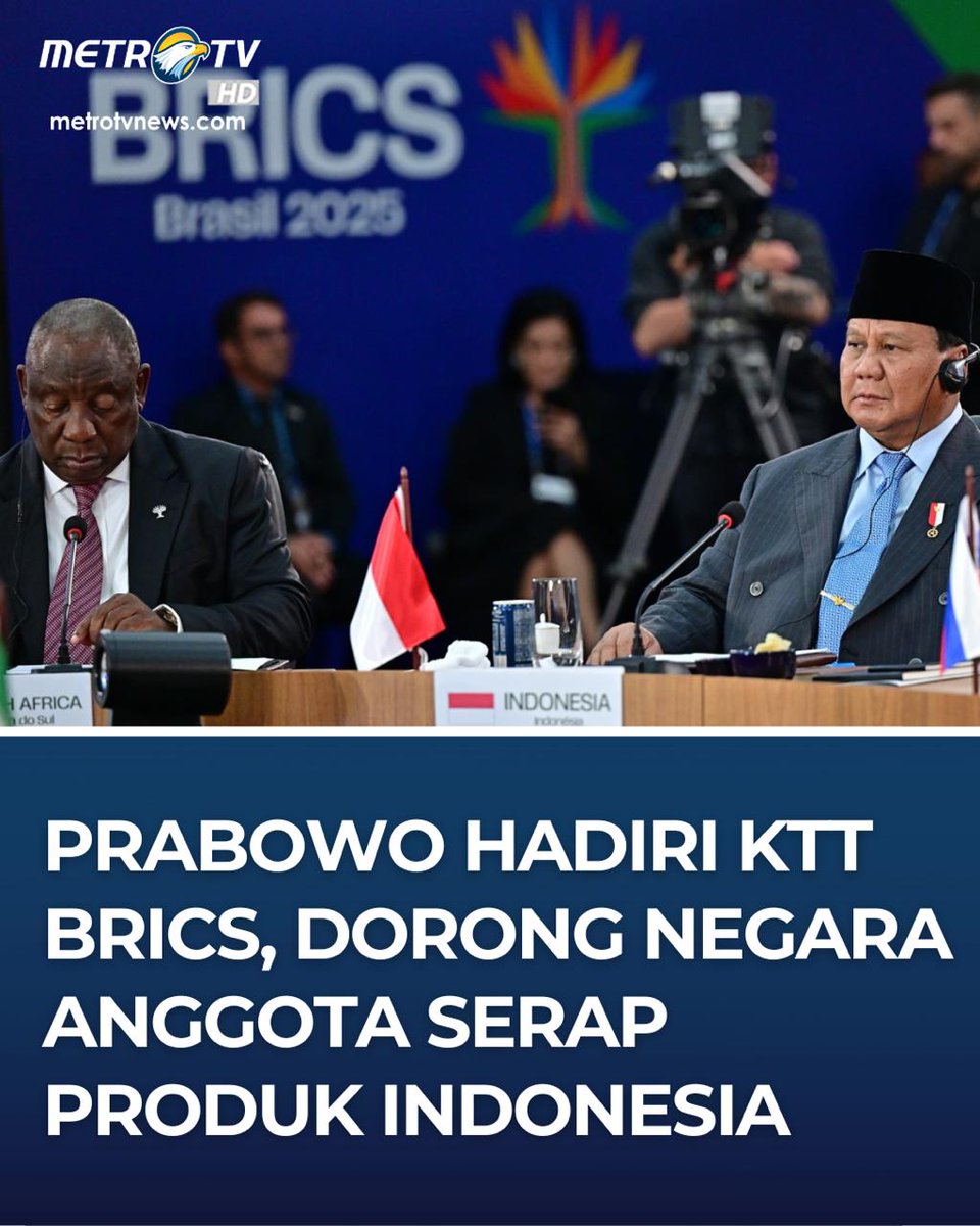 Presiden Prabowo Subianto menghadiri Konferensi Tingkat Tinggi (KTT) BRICS di Rio de Janeiro, Brasil, pada 6 Juli 2025. Indonesia mendorong negara anggota BRICS untuk menyerap produk lokal dan memperkuat kemitraan Global South.

Menteri Koordinator Bidang Perekonomian, Airlangga