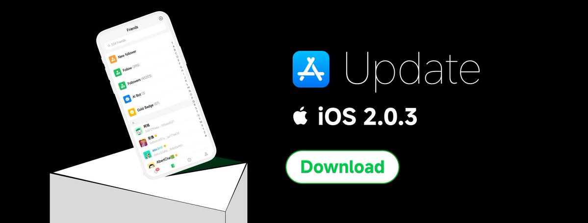 DeBox_Social's tweet image. 🍎iOS 2.0.3 is coming!
Find your friends you contact☑️
More communities on Labs page☑️
Performance optimise☑️
👉Get:debox.pro