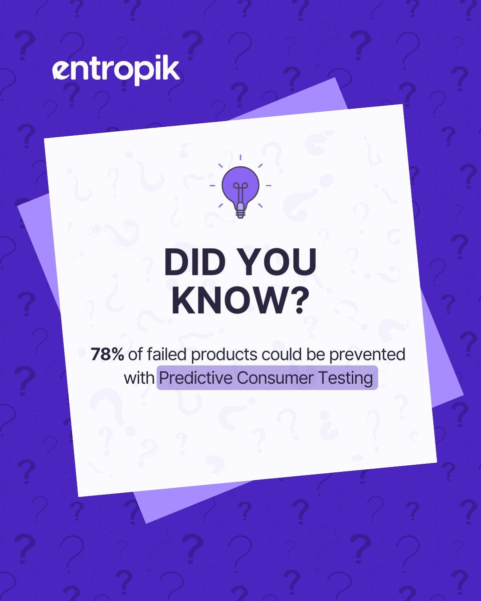 entropik_io's tweet image. 🔍 78% of failed products could have been saved with the right insights at the right time.
That’s the power of Predictive Consumer Testing. Get started with Decode: getdecode.io/user/login
#Entropik #Decode #PredictiveTesting #PredictiveAI #UXResearch