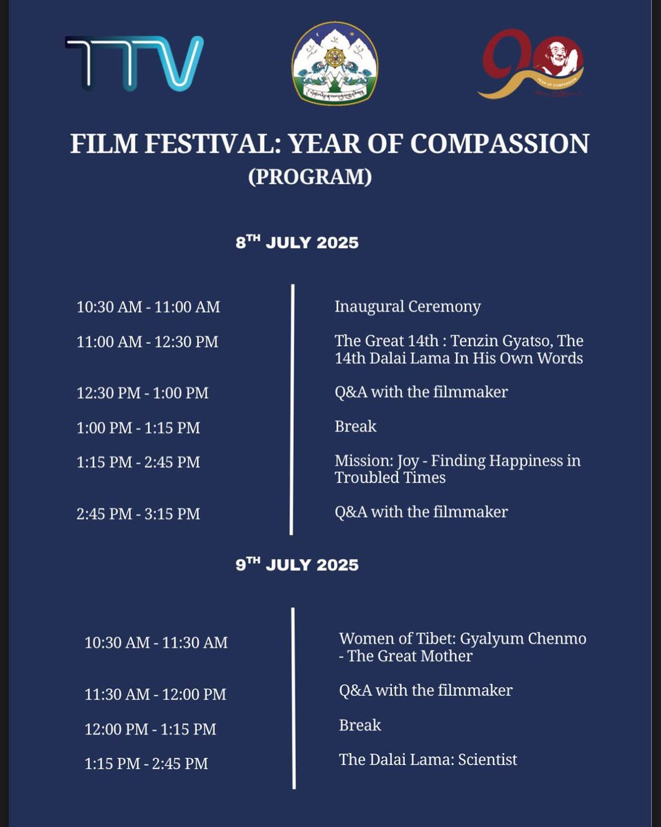 Film Festival in Dharamshala from 8-9 July 2025
