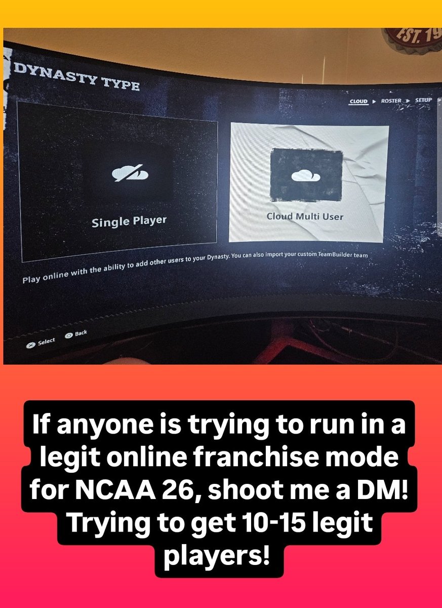 PeerlessCards's tweet image. If anyone is trying to get in a legit NCAA 26 online franchise mode, shoot me a DM!!!