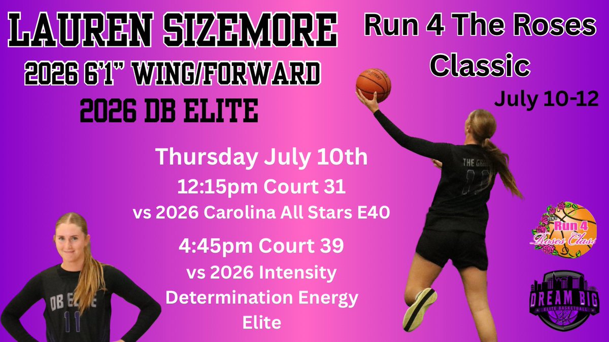 laurensizemore_'s tweet photo. Heading to Kentucky soon for Run 4 Roses! Here is my schedule for the first day. Come check us out!!!
@DBEliteWomens @CoachJLee21 

@LongwoodWBB @panthers_wbb @AStateWB @usiwbb @SouthAlabamaWBB @UNAwbb @TTUWBB @LehighWBB https://t.co/rBaeZQUtv9
