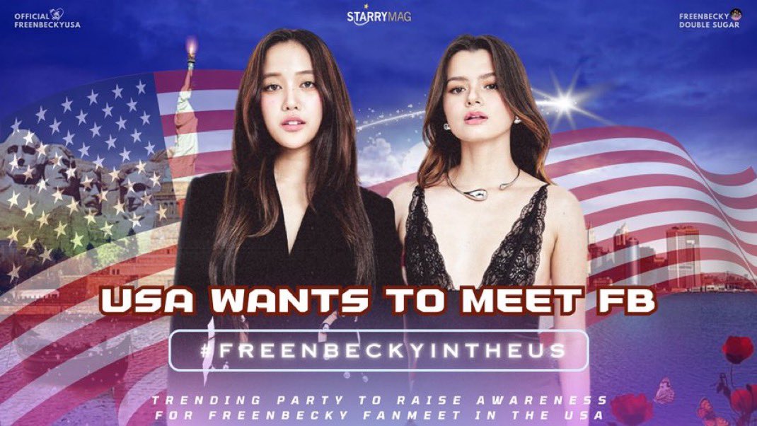 Trending begins now! Let’s show some support and share some buzz for a FreenBecky fan meet in the USA!

USA WANTS TO MEET FB
#FreenBeckyintheUS