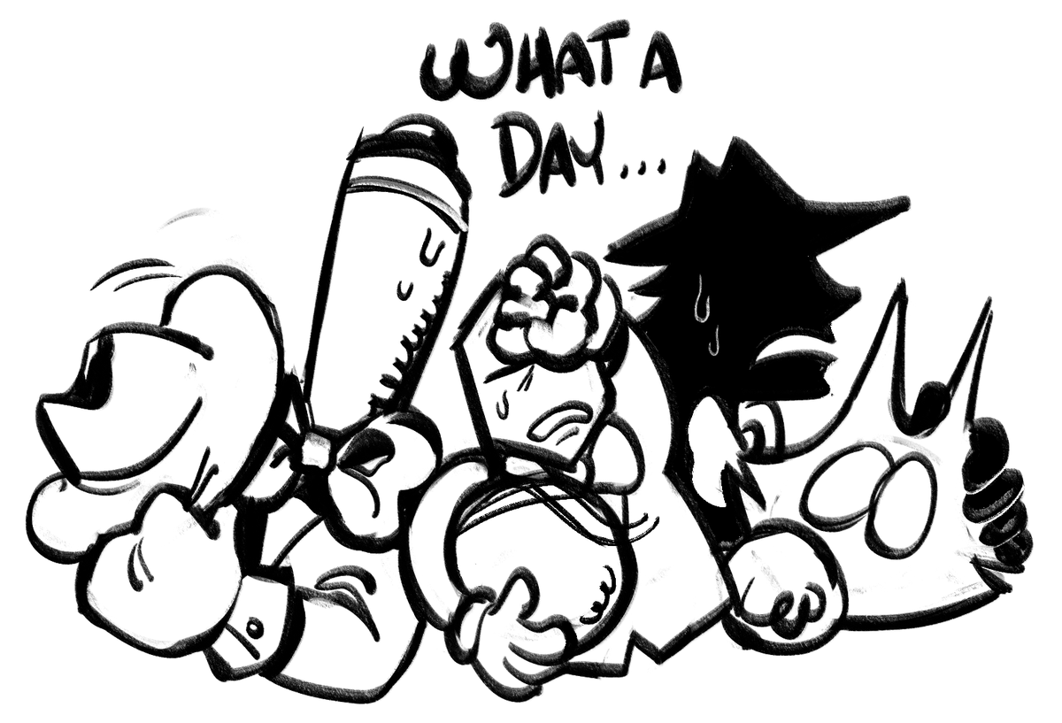 curlytsunamiART's tweet image. ive decided im extremely fond of the fake mikes (&lt;- has not done their fight yet) #DELTARUNE