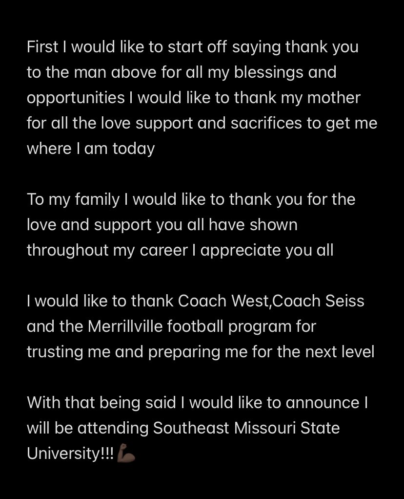 Quran Moore (@quran_moore90) on Twitter photo #commited <a href="/bwest7/">Brian D. West Jr</a> <a href="/mhspiratefball/">MerrillvilleFootball</a> <a href="/CoachSeiss/">Brad Seiss</a> <a href="/SEMOfootball/">SEMO Football</a> <a href="/coachrcoon/">Ricky Coon</a> <a href="/IndianaPreps/">Indiana Preps</a> #signoff #GoRedHawks #commited <a href="/bwest7/">Brian D. West Jr</a> <a href="/mhspiratefball/">MerrillvilleFootball</a> <a href="/CoachSeiss/">Brad Seiss</a> <a href="/SEMOfootball/">SEMO Football</a> <a href="/coachrcoon/">Ricky Coon</a> <a href="/IndianaPreps/">Indiana Preps</a> #signoff #GoRedHawks