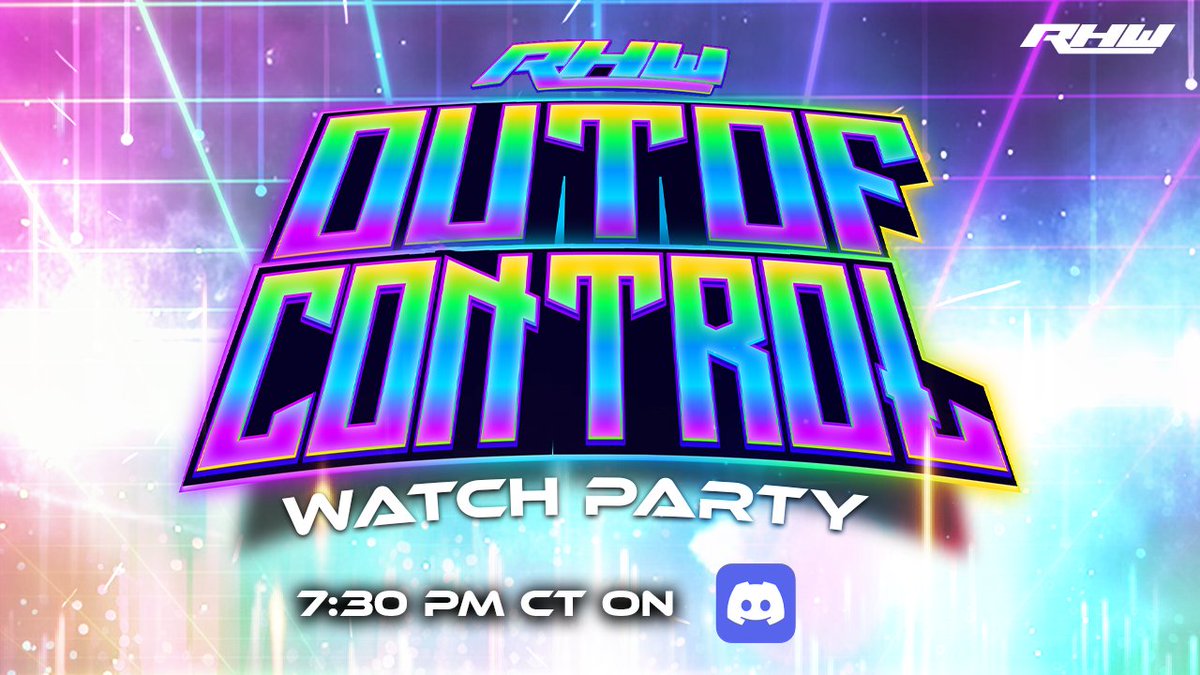 📣 RHW OOC Watch Party – This Sunday! 📣

We’re hosting a voice call watch party for RHW Out of Control this Sunday night — come hang out and watch the premiere together!

🕢 Watch Party Starts: 7:30 PM CT
🎥 Show Premiere: 8:00 PM CT on YouTube
🎮 Afterparty: If everyone’s