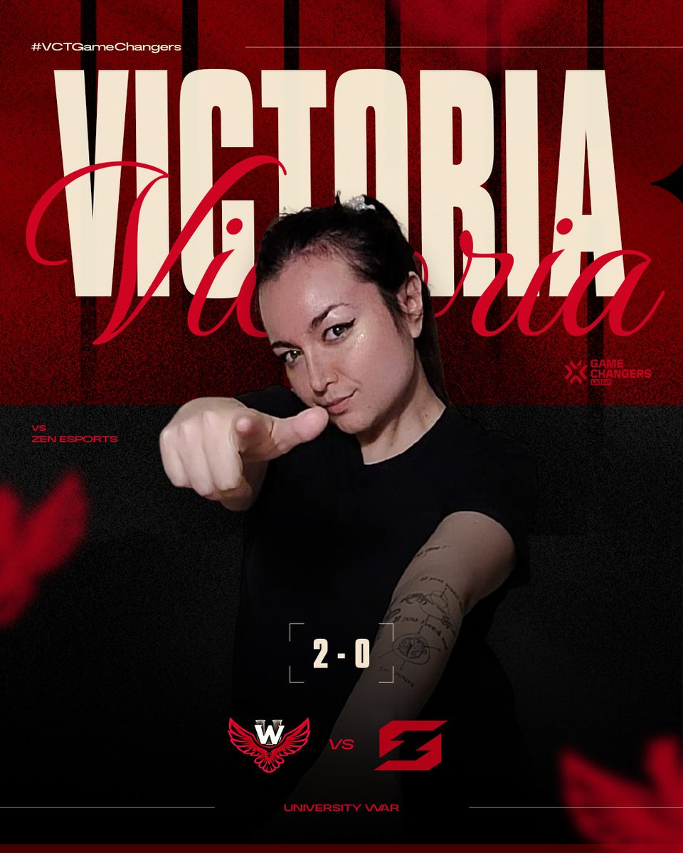UniversityWarG's tweet image. VICTORIA! 
Y nos vamos 7-0 al playoff de la #VCTGameChangers sin dropear mapas!.

Nos vemos el 13 de julio ✌️