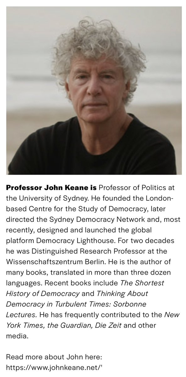 jkeaneSDN's tweet image. tonight in Melbourne: a conversation about democracy’s troubles, its future, and whether we’re witnessing neo-liberalism’s final act; please join us! crossroadsconversation.com.au/events/in-conv…