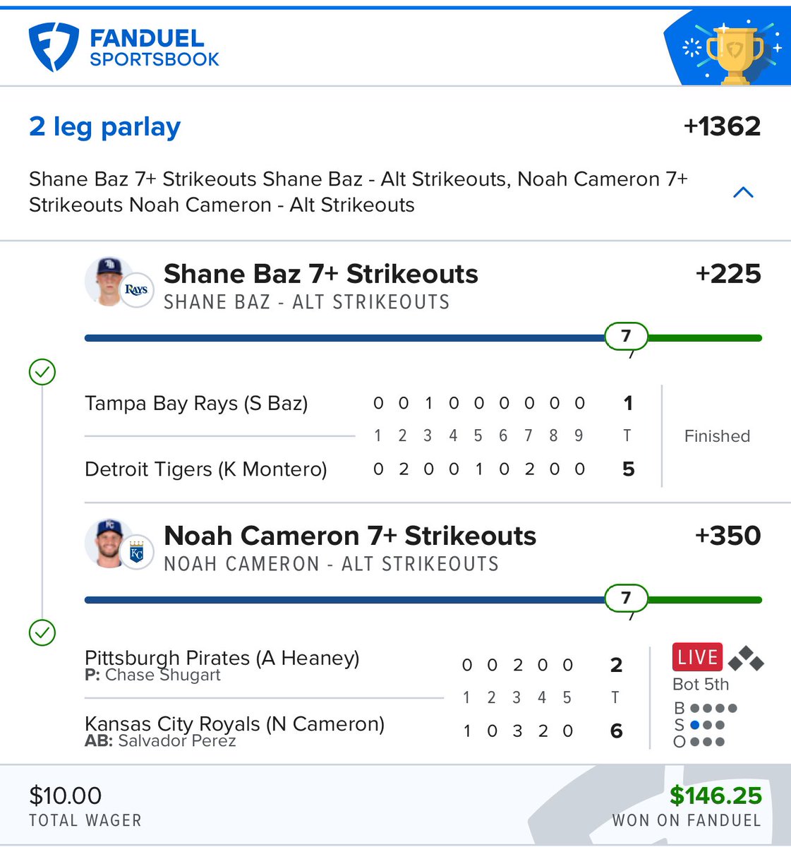 The Run Continues 

✅ +1362 Baz x Noah 7 Ks

Code MLB for 40% off! 🚀 📈

SIGN UP HERE ⬇️ 
whop.com/checkout/plan_…