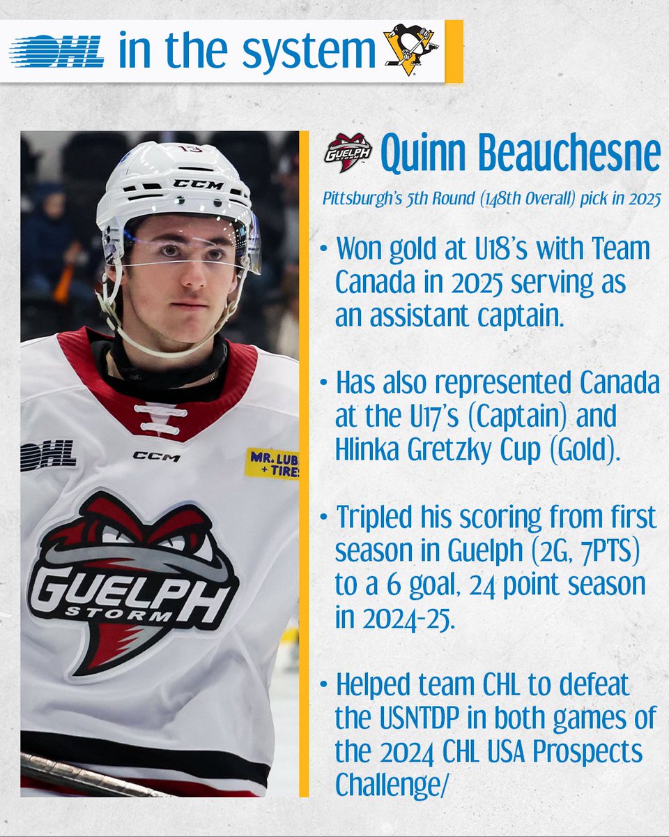 Ontario Hockey League (@ohlhockey) on Twitter photo An <a href="/HEOhockey/">Hockey Eastern Ontario</a> standout is dawning the black & gold 🐧
#OHL In The System ➡️: tinyurl.com/y5xm6dsn
<a href="/penguins/">Pittsburgh Penguins</a> | <a href="/Storm_City/">Guelph Storm</a> | #LetsGoPens An <a href="/HEOhockey/">Hockey Eastern Ontario</a> standout is dawning the black & gold 🐧
#OHL In The System ➡️: tinyurl.com/y5xm6dsn
<a href="/penguins/">Pittsburgh Penguins</a> | <a href="/Storm_City/">Guelph Storm</a> | #LetsGoPens