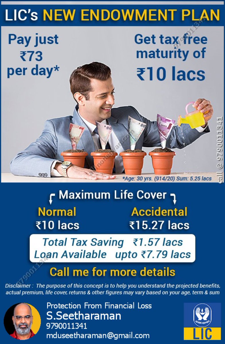 bzybeeinsurance's tweet image. 🛡️Secure your future with LIC’s Endowment Plan! 

Just ₹73/day for ₹10L tax-free maturity. Enjoy ₹15.27L accidental cover, tax savings ₹1.57L. Call us now! 

#SecureLife #InvestSmart

#bzybee #insurance #lifeinsurance #lic #madurai #uthangudi #9790011341
