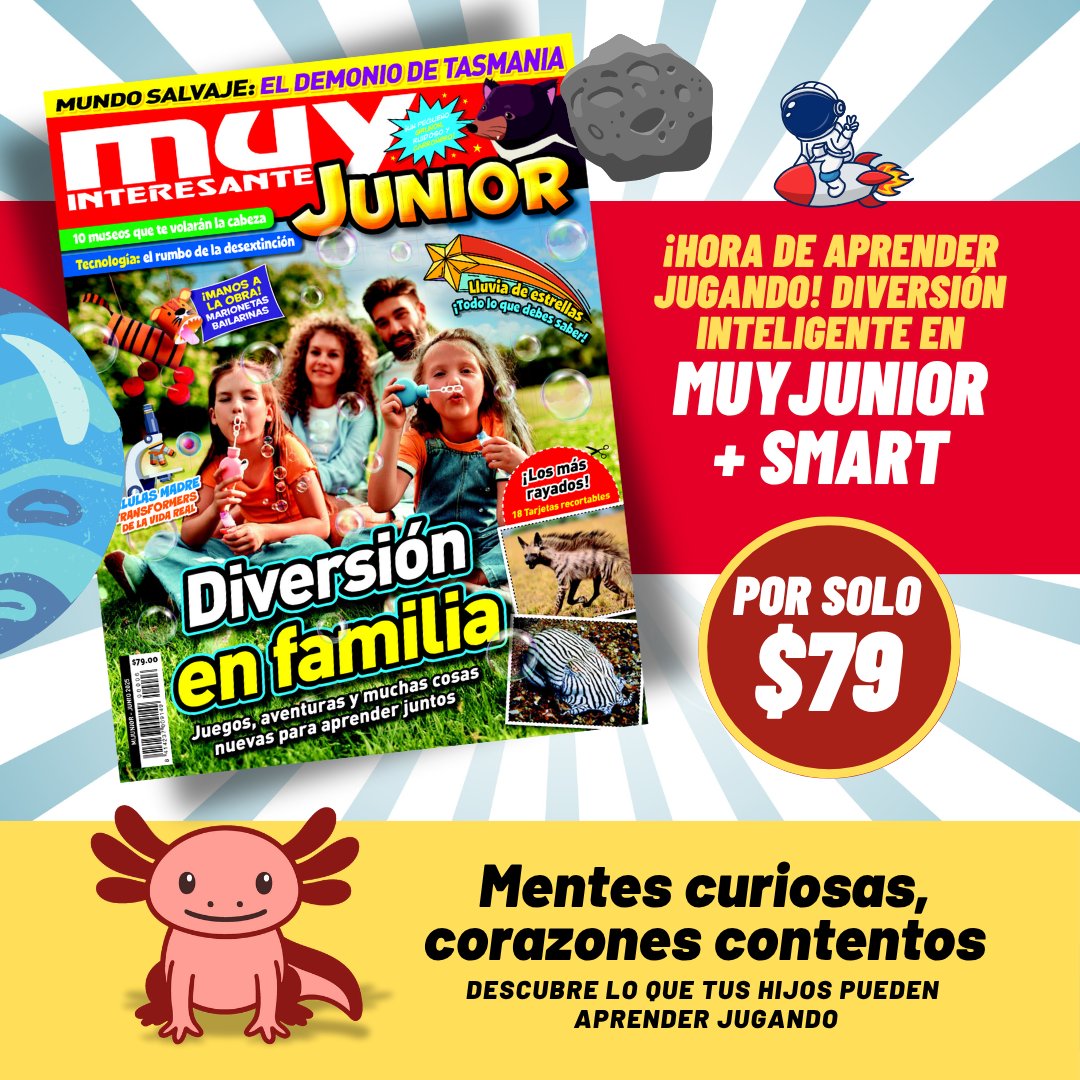 ¿Buscas una forma divertida e inteligente de que tus hijos descubran el mundo? Busca la revista Muy Interesante Junior en el punto de venta más cercano o encuéntrala aquí 📷
suscripcionesmuyinteresante.com.mx