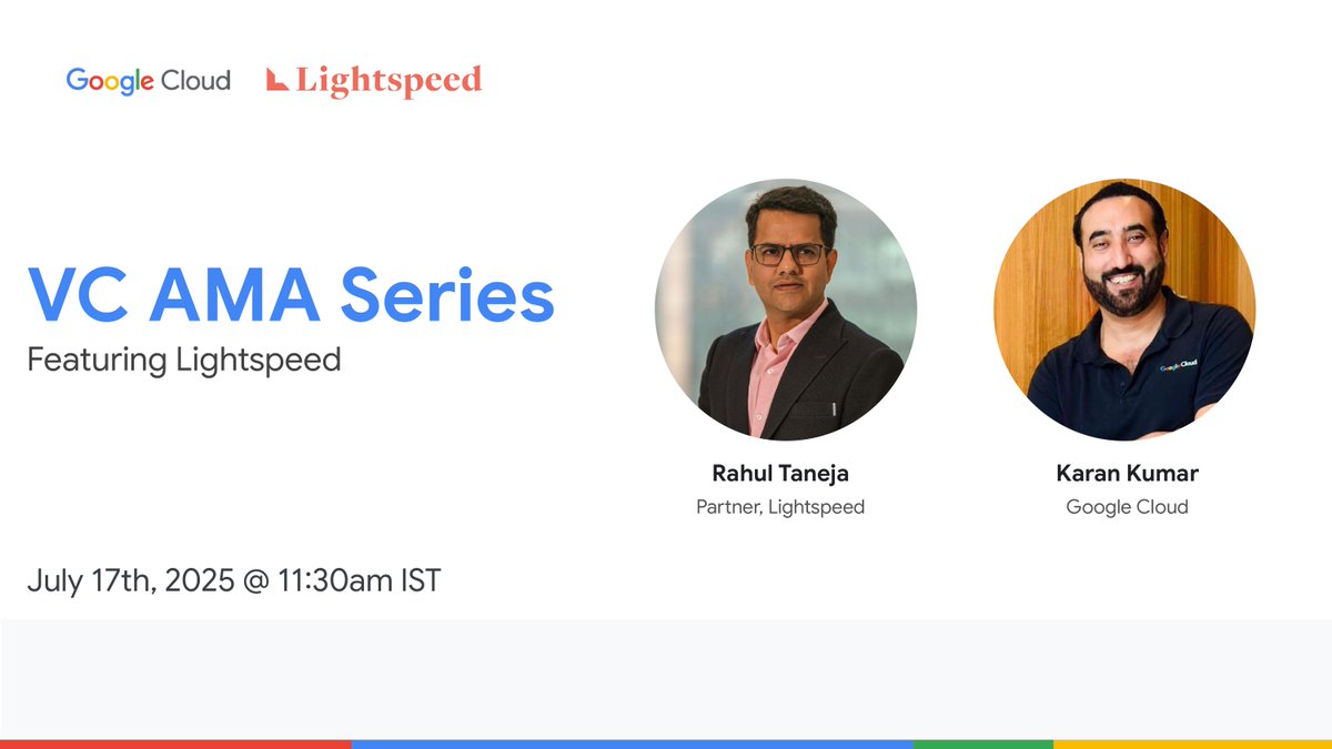Lightspeed India (@lightspeedindia) on Twitter photo ๐ช๐ต๐ฎ๐ ๐ฑ๐ผ๐ฒ๐ ๐ถ๐ ๐๐ฟ๐๐น๐ ๐๐ฎ๐ธ๐ฒ ๐๐ผ ๐ฏ๐๐ถ๐น๐ฑ ๐ณ๐ผ๐ฟ ๐๐ต๐ฒ ๐ณ๐๐๐๐ฟ๐ฒ ๐ถ๐ป ๐๐ป๐ฑ๐ถ๐ฎ ๐ฎ๐ป๐ฑ ๐ฆ๐ผ๐๐๐ต๐ฒ๐ฎ๐๐ ๐๐๐ถ๐ฎ'๐ ๐๐ถ๐ฏ๐ฟ๐ฎ๐ป๐ ๐บ๐ฎ๐ฟ๐ธ๐ฒ๐๐?
Tune in for a live AMA with <a href="/rahultaneja/">Rahul Taneja</a>, co-hosted by Lightspeed India and <a href="/googlecloud/">Google Cloud</a>. Rahul will share ๐ช๐ต๐ฎ๐ ๐ฑ๐ผ๐ฒ๐ ๐ถ๐ ๐๐ฟ๐๐น๐ ๐๐ฎ๐ธ๐ฒ ๐๐ผ ๐ฏ๐๐ถ๐น๐ฑ ๐ณ๐ผ๐ฟ ๐๐ต๐ฒ ๐ณ๐๐๐๐ฟ๐ฒ ๐ถ๐ป ๐๐ป๐ฑ๐ถ๐ฎ ๐ฎ๐ป๐ฑ ๐ฆ๐ผ๐๐๐ต๐ฒ๐ฎ๐๐ ๐๐๐ถ๐ฎ'๐ ๐๐ถ๐ฏ๐ฟ๐ฎ๐ป๐ ๐บ๐ฎ๐ฟ๐ธ๐ฒ๐๐?
Tune in for a live AMA with <a href="/rahultaneja/">Rahul Taneja</a>, co-hosted by Lightspeed India and <a href="/googlecloud/">Google Cloud</a>. Rahul will share