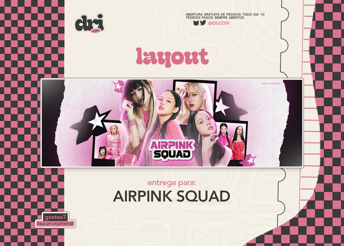 • Entrega para <a href="/AIRPINKSQD/">AIRPINK 𖹭 SQUAD</a> 

Obrigada pela preferência! ♡