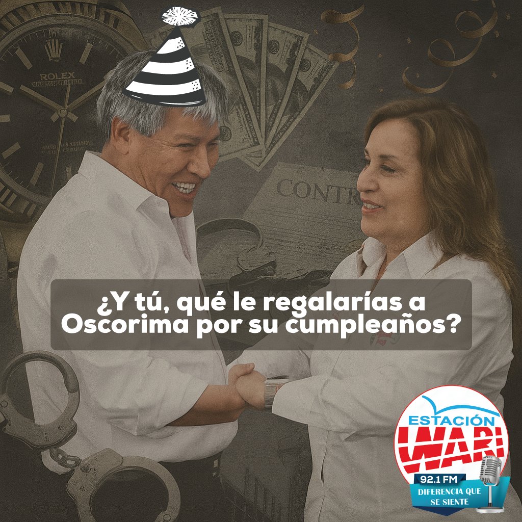 🎂 El gobernador regional de Ayacucho Wilfredo Oscorima cumple 64. Tiene más juicios que años, y más ambición que nunca. Del escándalo de las maquinarias al Rolexgate, de Ayacucho al sueño de un cargo nacional. Hoy recibe saludos. La Fiscalía, también lo tiene presente. ¿Y Dina?