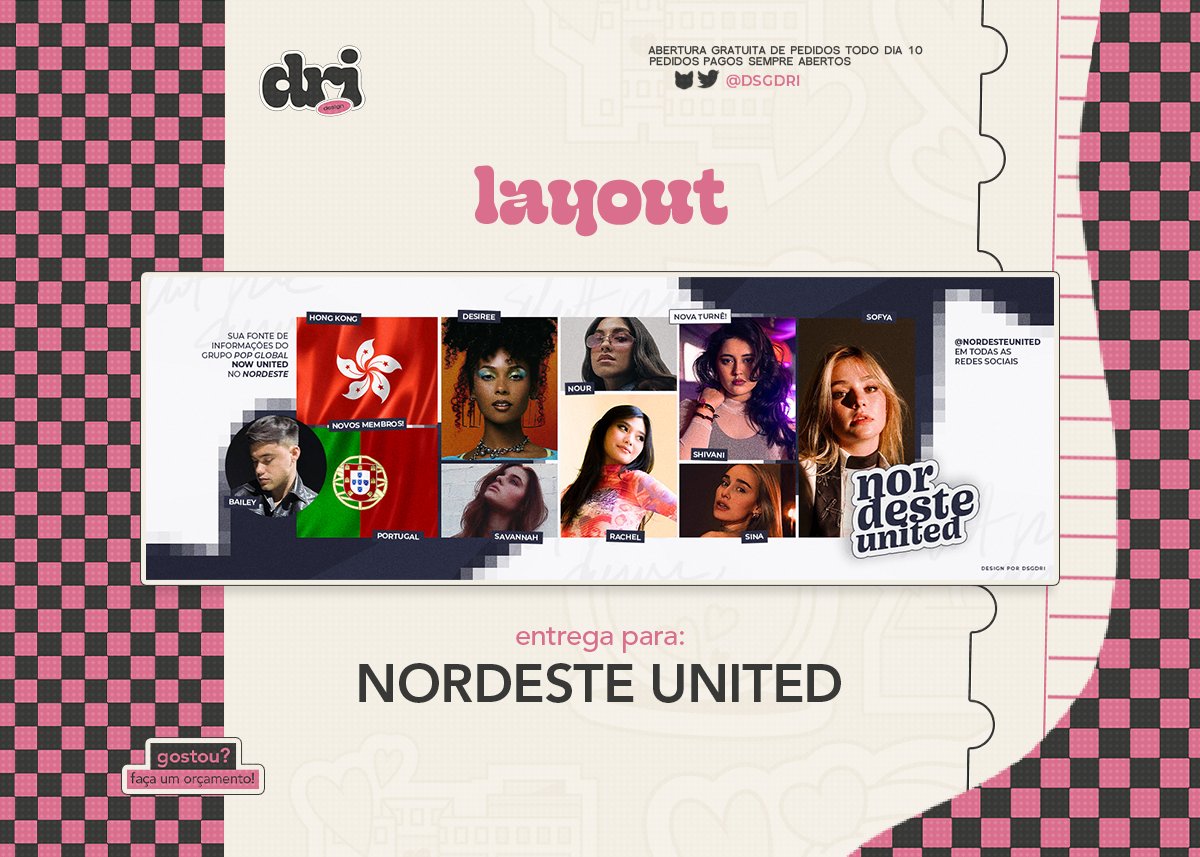 • Entrega para <a href="/NordesteUnited/">Now United Nordeste</a> 

Obrigada pela preferência! ♡