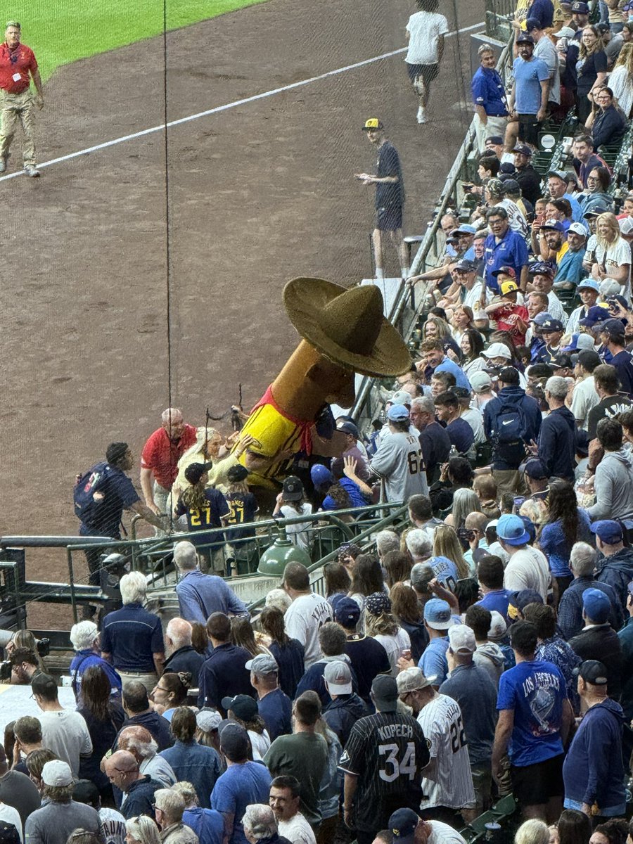 Lol Chorizo lost so badly they had to send it up the stands before the inning started.
