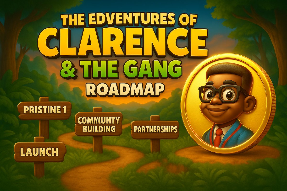EdvenClarence's tweet image. 🚀✨ The Edventures of Clarence &amp;amp; The Gang is taking over the blockchain!
Our shiny new coin is LIVE with a roadmap full of fun, community, and rewards!
👟 Launch ✅
🛠 Partnerships ✅
🌱 Community Building ✅
🎯 Marketing &amp;amp; More!

Be part of the #Edventure 👉 [Insert your
