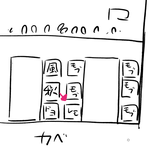 座敷席でこういう角度 