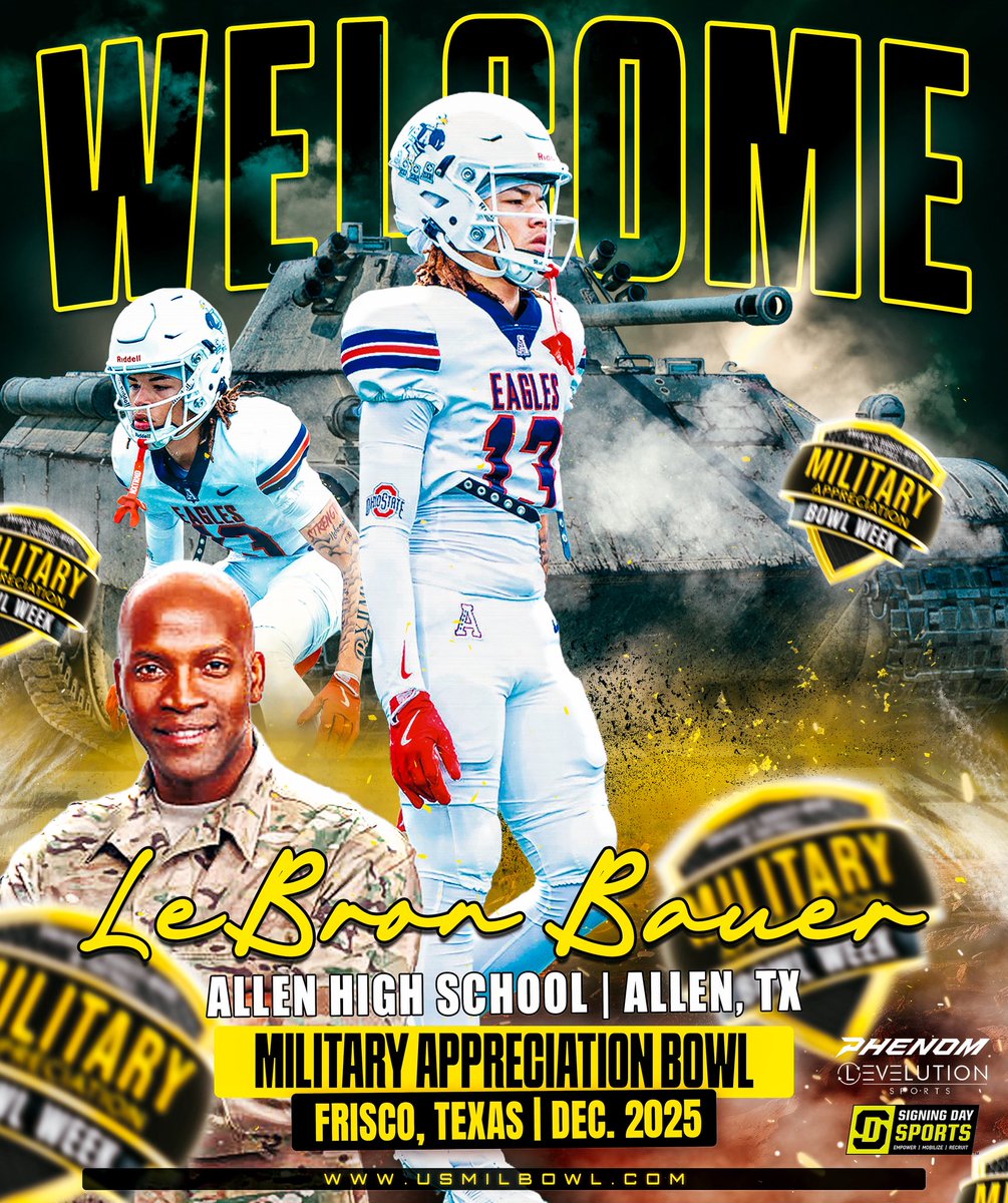 joeray36's tweet image. LeBron Bauer, Welcome to The Military Appreciation Bowl this December at The Ford Center home of the Dallas Cowboys.