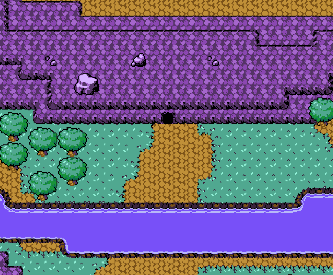 Working on #yamikids but what do you think, do the purple caves look tacky?

They look GREAT when inside caves, but outside, I think bc of the green foilage it looks off maybe.. lmk!
#pixelart #ドット絵