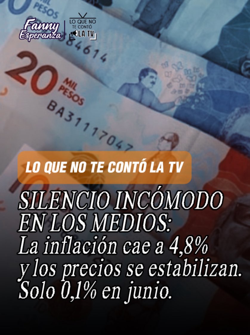 Inflación en 4,8 %. 0,1 % en junio.
Una buena noticia para el país.
Pero no se preocupen, seguro los medios lo mencionan después de lavarle la cara a corruptos y a golpistas, y de mentir en contra del gobierno.