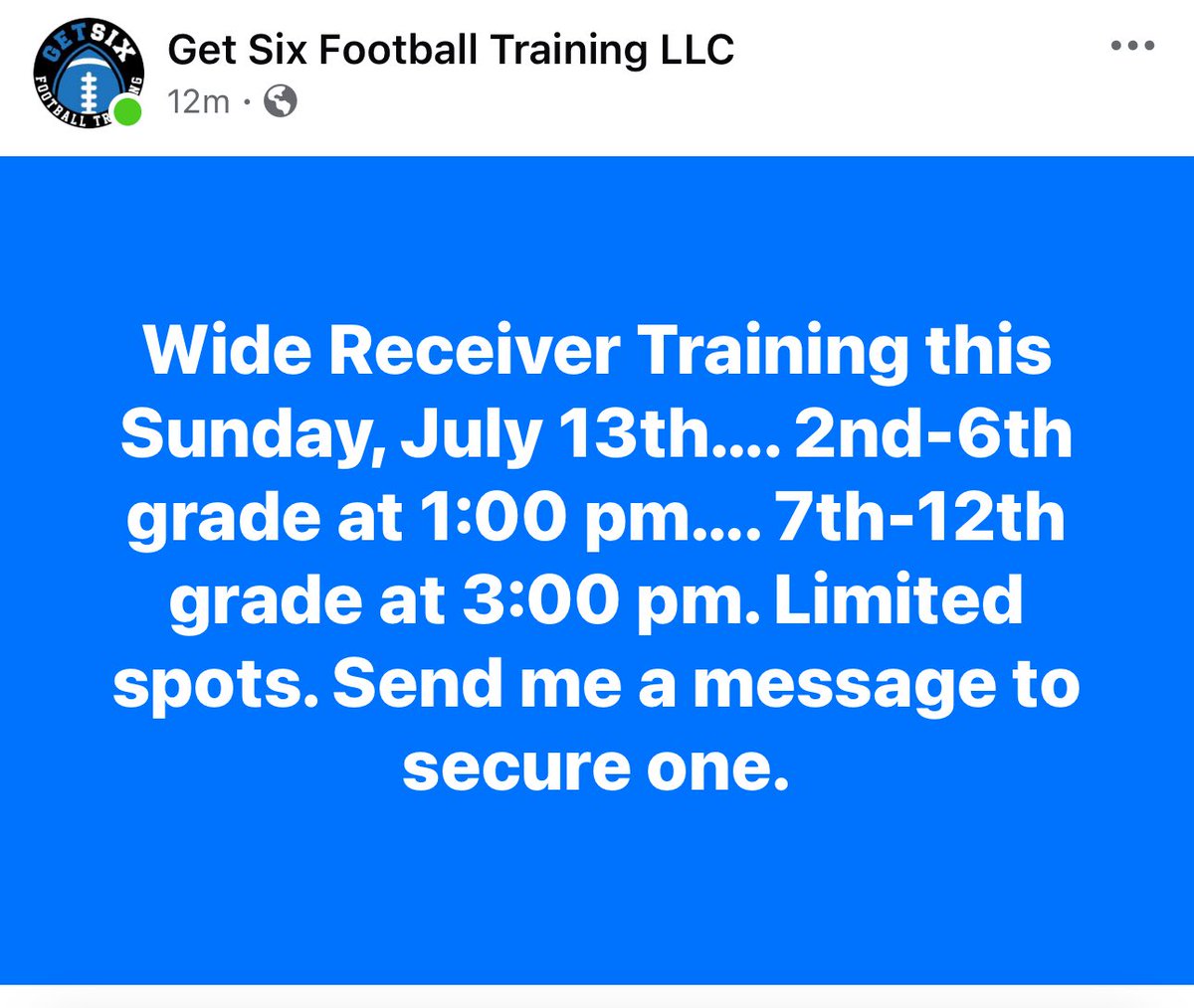 Get Six Football Training (@getsixtraining) on Twitter photo 
