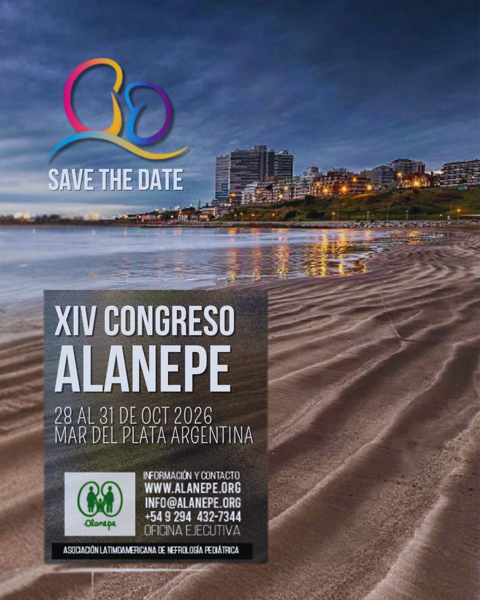 🗓 𝗦𝗔𝗩𝗘 𝗧𝗛𝗘 𝗗𝗔𝗧𝗘  ¡Reserva la fecha en tu agenda! 
🌊 ¡Nos vemos en la costa atlántica argentina!
📣 𝗫𝗜𝗩 𝗖𝗼𝗻𝗴𝗿𝗲𝘀𝗼 𝗔𝗟𝗔𝗡𝗘𝗣𝗘
📅 28 al 31 de octubre de 2026 
📍 Mar del Plata, Argentina
✅️ Un encuentro imperdible para compartir, aprender y construir.