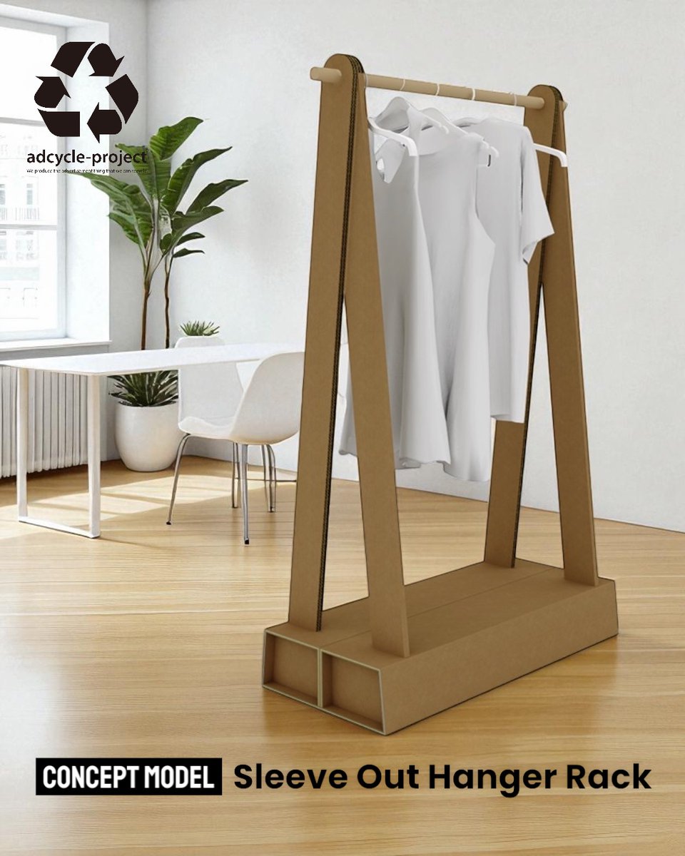 adcycleproject's tweet photo. 📌
Sleeve Out Hanger Rack
Concept -model 2025

#SleeveOutHangerRack
#ハンガーラック
#adcycleproject
#アドサイクルプロジェクト
#サスティナブル
#POPUPSTORE https://t.co/Pxly9addIl