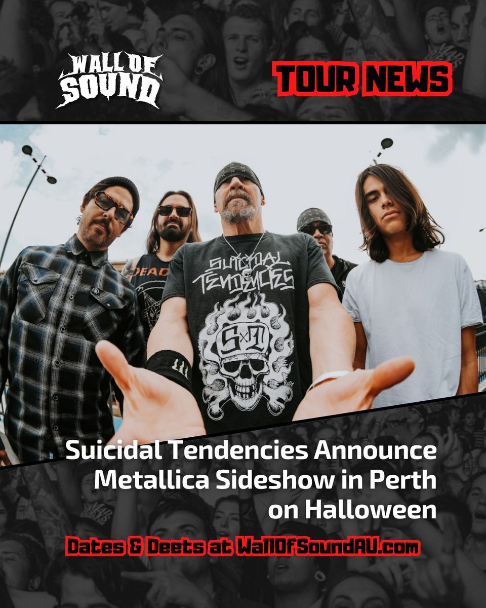 Trick Or Treat? Suicidal Tendencies are pre-gaming their Metallica support duties with a Halloween headliner in Perth!

wallofsoundau.com/news/suicidal-…